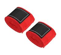 Yinhing Bandages pour Les Mains de Boxe, 2.5m, Sangle élastique pour Taekwondo Muay Thai MMA, Conception de Crochet Respirant pour Un Ajustement sécurisé, 2 Pièces (Rouge)