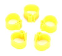 Yinhing Bandes de Jambe de Caille, Bandes de Jambe de Volaille avec 0,4 X 0,3 Pouces 200pcs 10 Mm Pigeons sans Anneau de de la de la de Volaille Clamp/Holder d'identité d'identification des (Yellow)