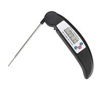 Yinhing Barbecue Numérique LCD Pliable 50 ℃ ~ 300 ℃, Lecture des Aliments avec Rétro-éclairage, Arrêt Automatique, Compact pour Cuisine, Camping, Grillades (BLACK)