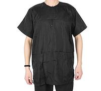 Yinhing Blouse de Coiffeur Taille L Tablier de Barbier avec Poche | Fermeture avant zippée en tissu de fibres adaptée au toilettage des animaux de compagnie et aux travaux de beauté en salon