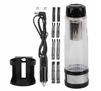 Yinhing Bouilloire électrique de Voiture 12V / 24V 95W 420ml, Tasse à thé de Voyage, Support de Tasse Chauffant pour les Voyages en Voiture, le Camping et les Aventures en Plein Air (BLACK)