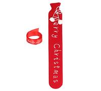 Yinhing Bouillotte 2 L 73 Cm en Caoutchouc, Enveloppement Chauffant Rouge | Housse en Coton tricoté Doux, Bouillotte, Utilisation Cou Taille Dos, Conseils de Remplissage aux 2,3, Conservation de la