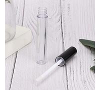 Yinhing Bouteilles de Brillant à Lèvres Rechargeables Tubes de Baume à Lèvres Vides Contenants de Maquillage à Faire Soi-même Transparents Anti-fuite 10 (Nouveau bouchon noir (flacon transparent))