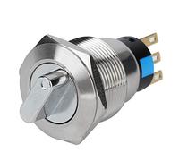 Yinhing Bouton de Changement Rotatif en Acier Inoxydable de 19 Mm, 3 Broches, 2 Sélecteurs pour Utilisation Industrielle et Automobile, Performances Stables, Large température. (3 pieds 2 vitesses)