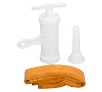 Yinhing Boyaux à Saucisses en Plastique Tubes Non Comestibles avec Entonnoirs à Farce à Saucisses Remplisseur Manuel Essentiel pour Faites Maison Accessoires de Cuisine Polyvalents en Rouge Vif