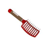 Yinhing Brosse à Cheveux à Pointe Sphérique, Dents Rondes Incurvées, Ventilées, Démêlantes, Peigne à Cheveux avec Crochet Magnétique, pour Hommes et Femmes, Bouclés et Ondulés (rouge)