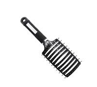 Yinhing Brosse à Cheveux avec Crochet Magnétique, Dents Vitrées à Pointe Ronde pour Démêler les Cheveux Bouclés et Ondulés, Poignée Ergonomique en Spirale, Peigne de Massage du Cuir (BLACK)