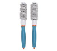 Yinhing Brosse à Cheveux Ronde en Céramique, Brosse de Coiffure Professionnelle avec Dents en Nylon, Tube en Aluminium Chauffant pour Salon à Usage Domestique, Ensemble de 2 Pièces 25mm (25#)