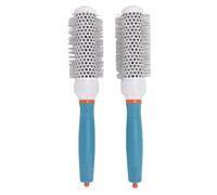 Yinhing Brosse à Cheveux Ronde en Céramique, Brosse de Coiffure Professionnelle avec Dents en Nylon, Tube en Aluminium Chauffant pour Salon à Usage Domestique, Ensemble de 2 Pièces 25mm (32#)