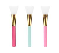 Yinhing Brosse de Masque en Silicone, Applicateur de Crème de Réparation de Gel de Queue de Poisson à Longue Poignée, Brosse de Spatule en Bâton, 3 Pcs Portables pour les Masques de