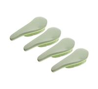 Yinhing Brosse Démêlante à Dents Larges, Peigne à Cheveux Compact, Outil de Coiffeur Professionnel pour la Maison et les Voyages, Matériau de Tige de blé, 4 Pièces