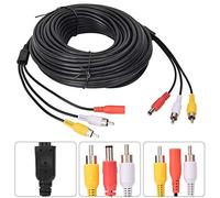 Yinhing Câble d'extension Vidéo et d'alimentation 3 en 1 pour Caméra de Recul de Voiture CCTV Longueur de 20 M de Haute qualité pour Une Configuration Améliorée du Système de Surveillance (Ligne