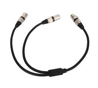 Yinhing Câble Répartiteur XLR 3 Broches Femelle vers Mâle, Cordon de Microphone Silencieux à Faible Perte pour Mixeur et Haut-parleur, Connecteurs Plaqués or 24 carats.