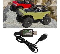 Yinhing Câble USB 7,4 V 800 MAh avec Connecteur XH 3P pour Voiture SCX24 AXI90081/24 RC, Charge Rapide, Portable, Compatible avec AXI00001 AXI00002