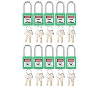Yinhing Cadenas de Verrouillage de Verrouillage, Serrure de sécurité en Nylon de 38 Mm avec Motif Antidérapant pour L'industrie énergétique Chimique du Pétrole, du Gaz (GREEN)