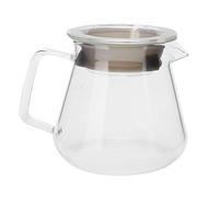Yinhing Cafetière à Verser en Verre de 300ml, avec Poignée Anti-brûlure, Cafetière Chauffante, Pour le Bureau et la Maison, Facile à Utiliser (300ML)