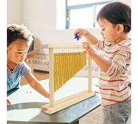 Yinhing Carillons éoliens Musicaux à 20 Barres avec Support en Bois, Instrument de Percussion à une Rangée Dorée pour la Décoration de la Maison