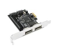 Yinhing Carte Adaptateur IDE PCI E PCIe vers 2ESATA Convertisseur IDE Prend en Charge Les Modes Taux de Transfert élevés Installation Facile Compatible avec Les Disques Durs de 137 Go et Plus