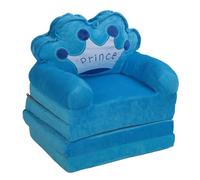 Yinhing Chaise de Dessin animé Pliable avec Un Joli Design, canapé Multifonctionnel pour Enfants pour la Lecture et la Relaxation, canapé Pliant Portable Bleu pour la Maternelle (Pliage en Quatre)