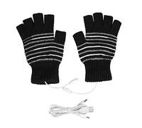 Yinhing Chauffants USB, Chauds d'hiver à Chauffage Rapide pour Hommes et Femmes avec Coussinets Intérieurs Amovibles, Coton Confortable pour Les Voyages au Bureau et à la (Black)