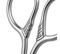 Yinhing Ciseaux de Tondeuse à Barbe en Acier Inoxydable, Outil de Coupe Professionnel de qualité Barbier pour Hommes, Moustache, Sourcils, Coupe de Frange, Argent 3,54 Pouces