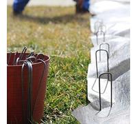 Yinhing Clous de Jardinage en Acier Inoxydable, 50 Pièces, Piquets de Paysage en Forme de U, 4x15cm, Faciles à Installer pour Sécuriser Les Tissus d'herbe, Plus (4 * 15cm 50pc Un Paquet)