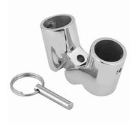 Yinhing Connexion en Acier Inoxydable pour Les Tuyaux Boat, Rampe de Main Courante Pliage Pliant Couplage Pivotant Mateau de Bateau (25 mm de diamètre)