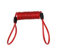 Yinhing Corde élastique Enveloppée en Alliage, Câble de Bobine Anti-Vol Robuste pour Verrouillage de Frein à Disque, Rouge, étirement de 1,2 M, Empêcher le Vol