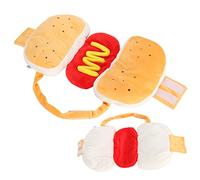 Yinhing Cot Ton Robe Jaune pour Hot Dog avec imprimé Hamburger, Vêtements Chauds et élégants pour Petits Chiens, Adorable Tenue d'été pour Les Fêtes et Rassemblements de Chiens, Tenue Tendance et (S)