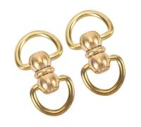 Yinhing Crochet Pivotant à Double Anneau en D en Laiton de 40mm, 2 Pièces, Pivotant à Double extrémité, Connecteur Rotatif pour L'artisanat du Cuir, Accessoires D'équipement de