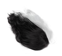 Yinhing Cruella Cosplay Perruque Courte Bou Blanche Synthétique pour