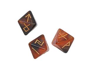 Yinhing Dés d'astrologie Dés d'astrologie Livre de 3 Pièces Ensemble de Runiques à 8 Faces Polyédriques Mystiques étoiles pour l'apprentissage de la Divination de l'astrologie Couleurs Bleues