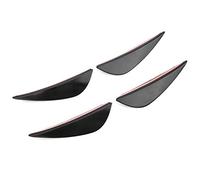 Yinhing Diffuseur de Becquet de Pare-Chocs Avant Brillant, 4 Pièces, pour Application de Voiture, Ailerons de Pare-Chocs Avant en PVC pour Une Aérodynamique Améliorée et (Noir Brillant)