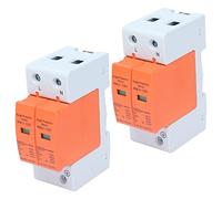 Yinhing Dispositif de Protection 2P SPD AC Parafoudre 420 V Disjoncteur Domestique avec Indicateur Visuel Matériau Ignifuge Facile à Installer Entretenir (Imax : 60 kA)