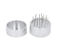 Yinhing Distributeur d'aiguilles à café de 58 Mm avec Base, Outil de Dispersion de café en Acier Inoxydable, Agitateur de argenté pour une Distribution Uniforme du Moulu, Agitateur de Manuel (51MM)