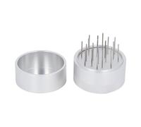 Yinhing Distributeur d'aiguilles à café de 58 Mm avec Base, Outil de Dispersion de café en Acier Inoxydable, Agitateur de argenté pour une Distribution Uniforme du Moulu, Agitateur de Manuel (58MM)