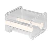 Yinhing Distributeur de Ruban Adhésif Transparent pour Bureau, Support de Ruban élégant avec Coupeur intégré, Design élégant pour l'artisanat et l'organisation des Fournitures (WHITE)
