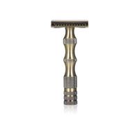 Yinhing Double Manuel Vintage pour Homme pour des Rasages de Près et Précis, Conception Ergonomique avec Poignée pour Types de Peau et Longueurs de Cheveux (Bronze)