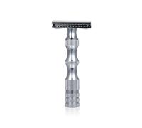 Yinhing Double Manuel Vintage pour Homme pour des Rasages de Près et Précis, Conception Ergonomique avec Poignée pour Types de Peau et Longueurs de Cheveux (SILVER)