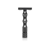 Yinhing Double Manuel Vintage pour Homme pour des Rasages de Près et Précis, Conception Ergonomique avec Poignée pour Types de Peau et Longueurs de Cheveux (BLACK)