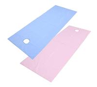 Yinhing Drap de Lit pour Salon de beauté, Couverture de Table Résistante à l'huile avec Trou de Respiration pour le Visage, Design élégant et café foncé pour les Soins de Spa et de beauté (rose +