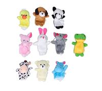 Yinhing Ensemble de 10 Marionnettes à Doigts en Forme de Voiture Mignonne, Marionnettes à Main en Forme d'animaux, Jouets en Peluche Douce pour Enfants de 3 Ans et Plus pour Raconter des Histoires