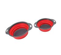 Yinhing Ensemble de 2 Paniers à Passoire Pliables Ronds Rétractables, Grands et Petits Paniers de Drainage pour un Lavage Efficace des Légumes et des Fruits, Idéal pour la Cuisine, Essentiel pour la