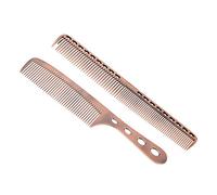 Yinhing Ensemble de 2 Peignes à Cheveux Professionnels pour Salon de Coiffure, avec échelle, Design en Aluminium, Peignes de Coupe de Cheveux en Métal pour Barbiers, Stylistes et Coiffeurs, Idéal