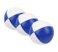 Yinhing Ensemble de 3 Balles de Jonglage en Cuir PU pour Loisirs en Intérieur, Pratique de Performance, Déchirure Légère pour Débutants Professionnels, Bleu Blanc (1)