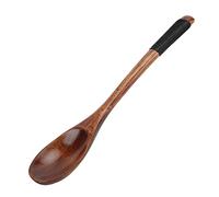 Yinhing Ensemble de 5 Cuillères en Bois de Hêtre avec Poignée d'enroulement de Ficelle pour Mélanger les Ustensiles de Cuisine de Dégustation pour les Soupes, les Salades et les Currys