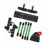Yinhing Ensemble de Bandes de Boxe TPE Entraîneur de Force pour Muay Thai karaté Basket-Ball Plus de Bandes Verticales avec Manchon de Protection Sac de Rangement Portable Inclus (300 Livres)