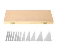 Yinhing Ensemble de Blocs d'angle en Acier au Manganèse, Boîte de Rangement pour Outils de Mesure de Haute Machiniste pour des Mesures Précises 12 Pièces (Ensemble de 12 pièces)