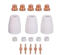 Yinhing Ensemble de Consommables de Coupe 18 Pièces, Accessoires de Coupe Portables Légers Compatibles avec 40 50 électrodes et Buses Haute Performance LGK 40 pour les Travaux de