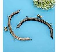 Yinhing Ensemble de Fermoirs pour Cadre de Sac à Main, Arc en Cuivre et Bronze de 16.5cm, 2 Pièces, Poignée de Sac à Faire Soi-même, Accessoires de Couture pour Sacs à Main